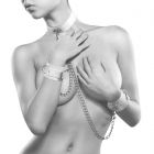 Ouch! Leather Collar and Handcuffs Wit