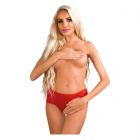 Daring Intimates Ella Crotchless Slip Rood S/M