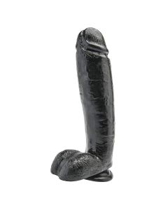 Get Real 10" Dildo Met Ballen Zwart