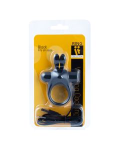 Ring It No. 16 Rechargeable Vibrating Cockring Zwart