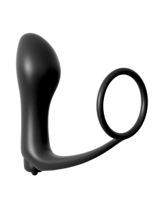 Anal Fantasy Ass-Gasm Cockring Vibrating Plug Zwart