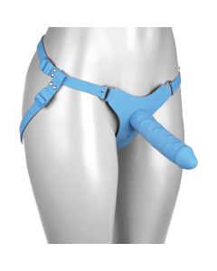 Adam & Eve Siliconen Strap-On Set Blauw