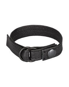 Leather Cinch Cockring Zwart