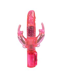Double Pleasure Rabbit Vibrator Roze