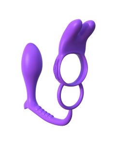 C-Ringz Ass-Gasm Vibrating Rabbit Cockring Paars