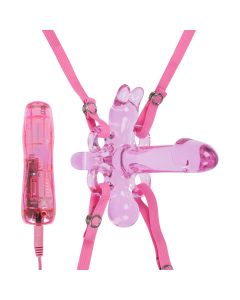 Icicles No. 34 Vibrerende Rabbit Strap-On Roze