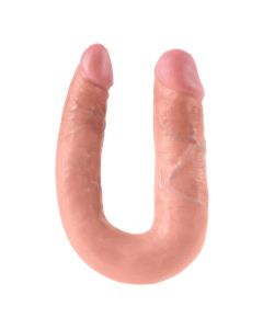 King Cock U-Shaped Medium Double Trouble Huidskleur Blank