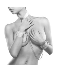 Ouch! Leather Collar and Handcuffs Wit