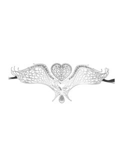 Ouch! Swan Masquerade Masker Zilver