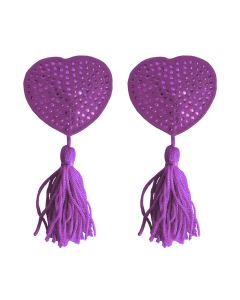 Ouch Nipple Tassels Heart paars
