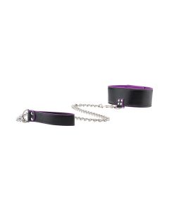 Ouch! Reversible Collar With Leash Paars
