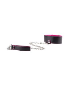 Ouch! Reversible Collar With Leash Roze