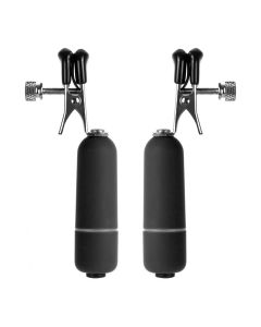 Ouch! Vibrating Nipple Clamps Tepelklemmen Zwart
