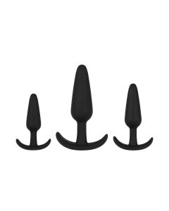 Plug It Silicone Buttplug Anker Set Zwart