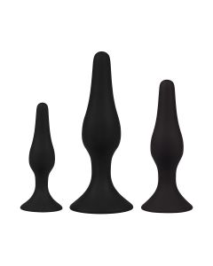 Plug It Silicone Buttplug Set Zwart