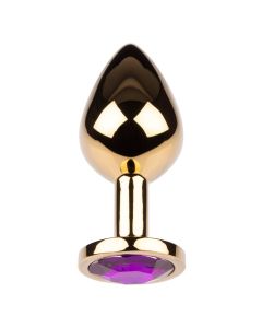 Plug It Strass Buttplug Medium Goud/Paars