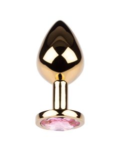 Plug It Strass Buttplug Medium Goud/Roze