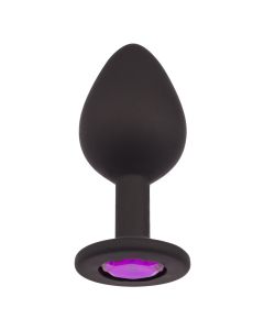 Plug It Strass Buttplug Medium Zwart/Paars