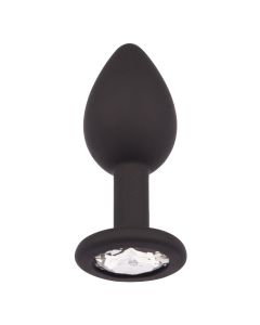 Plug It Strass Buttplug Small Zwart/Zilver
