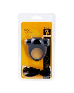 Ring It No. 17 Rechargeable Vibrating Cockring Zwart