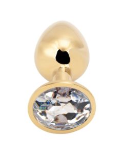 Seamless Anal Butt Plug Medium Goud/Wit