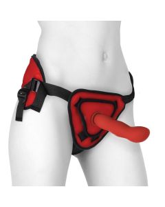 Ouch! Deluxe Silicone Strap-On 8 Inch Rood