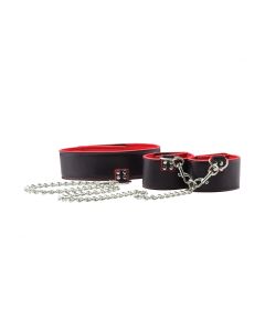 Ouch! Reversible Hals en Handboeien Rood