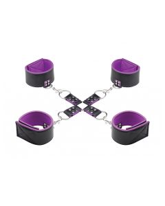 Ouch! Reversible Hogtie Boeien Set Paars