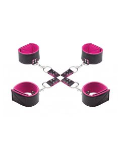 Ouch! Reversible Hogtie Boeien Set Roze