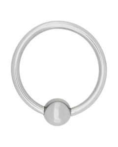 Steel Acorn Ring 32 MM Zilver